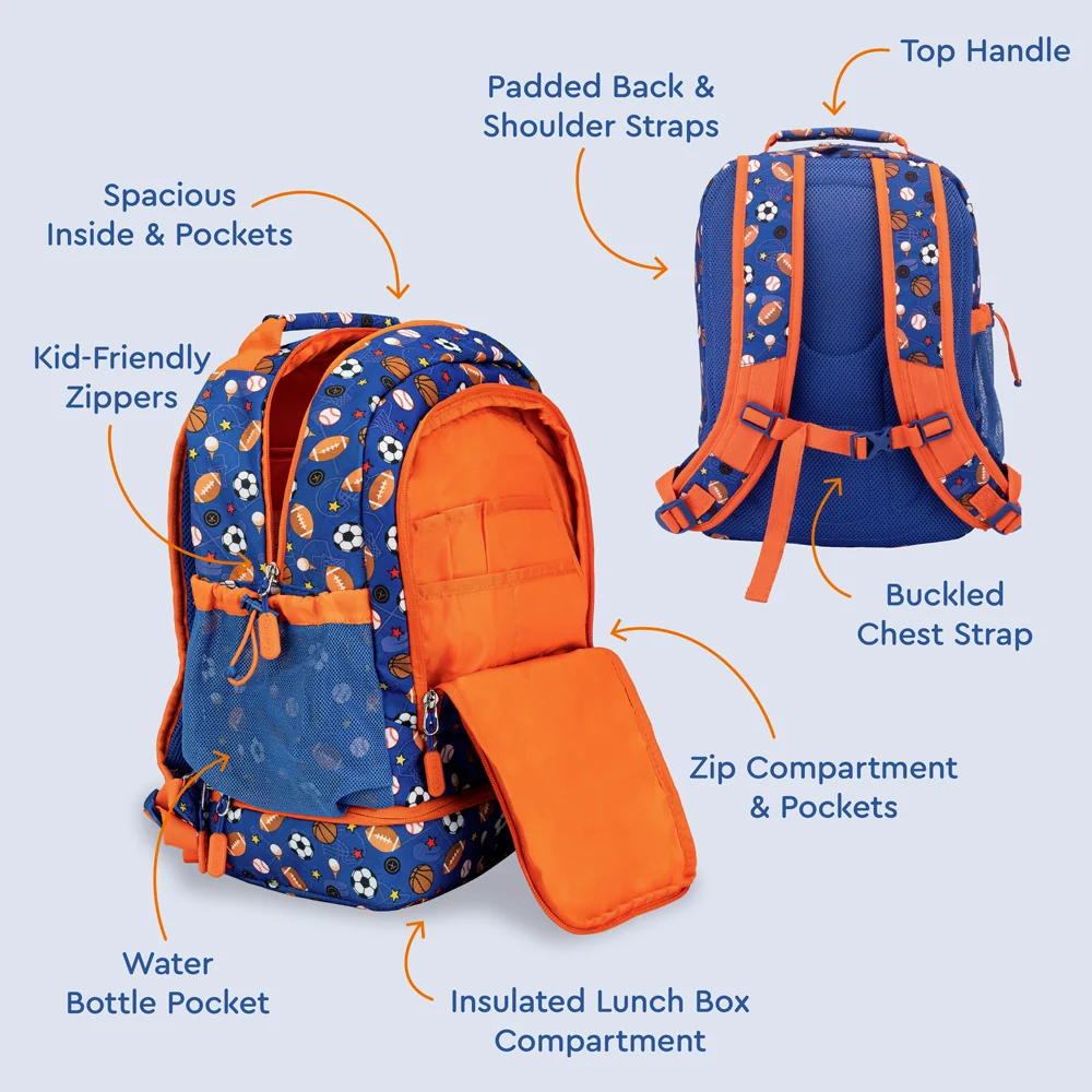Bentgo Kids Prints 2-in-1 Backpack & Lunch Bag - Bug Buddies - Image 63
