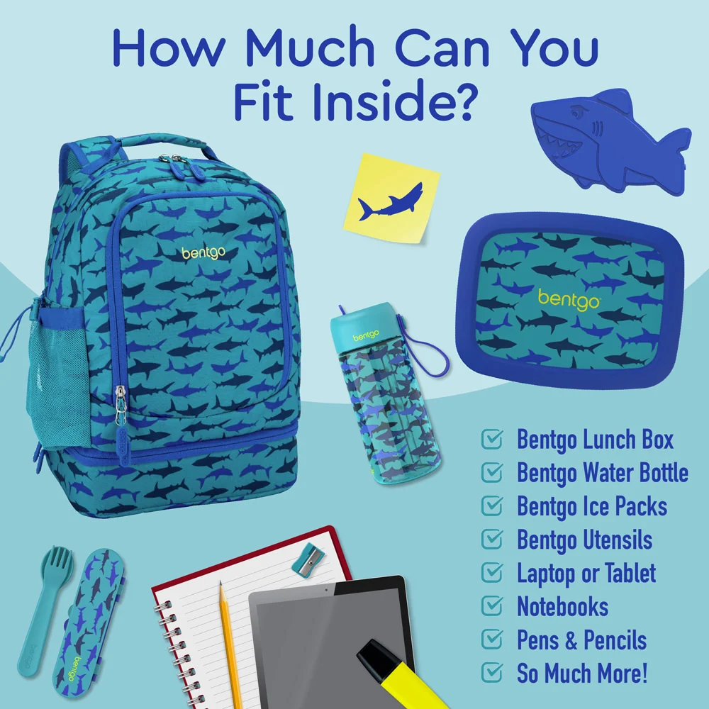 Bentgo Kids Prints 2-in-1 Backpack & Lunch Bag - Bug Buddies - Image 46