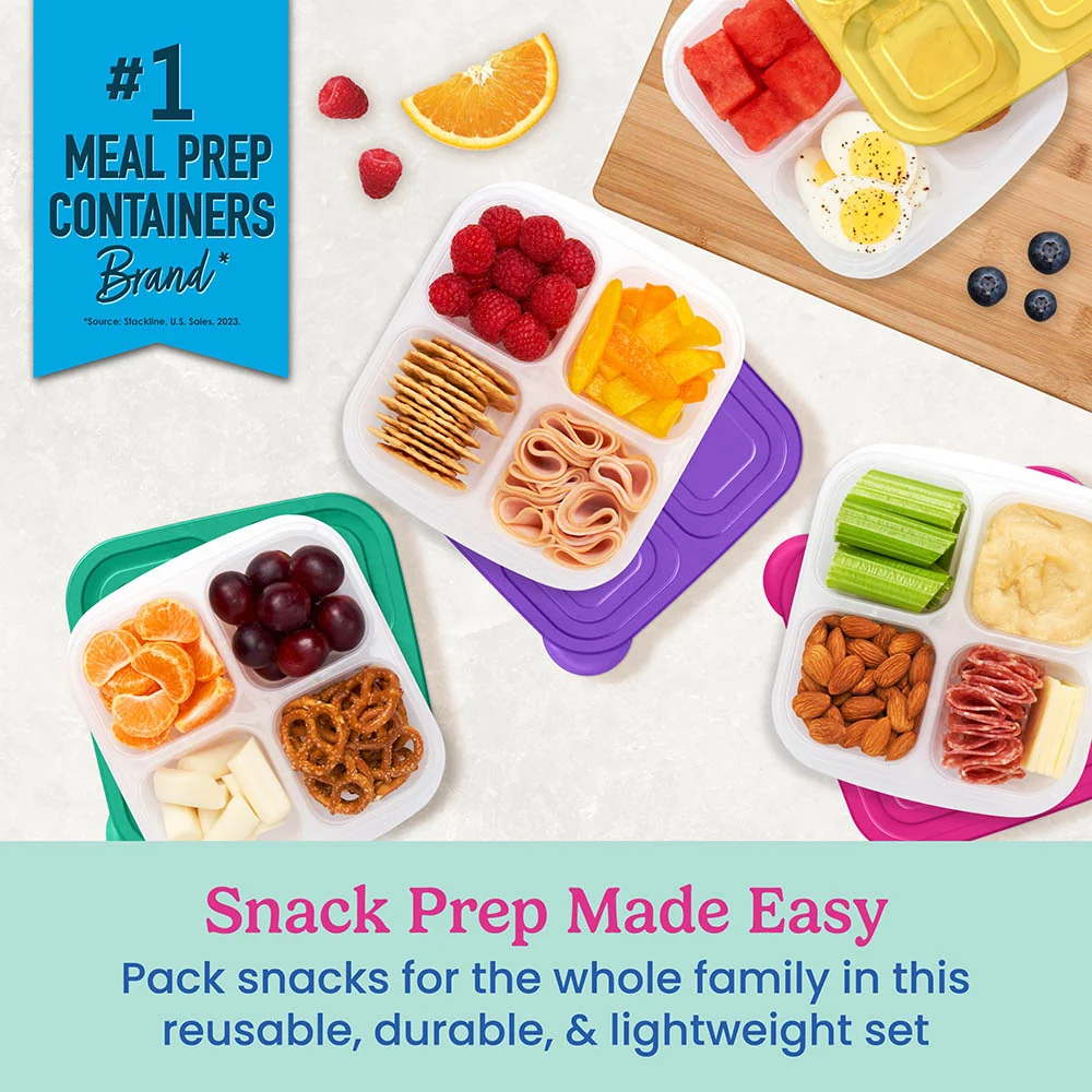 Bentgo Easyboxes 4-Compartment Snack Containers 8-Piece Set - Brights - Image 11