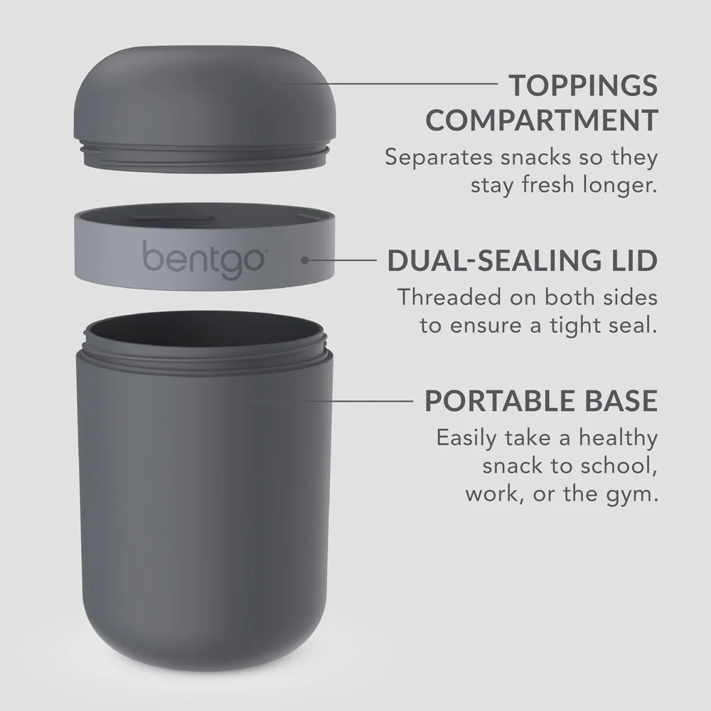 Bentgo Modern Lunch Box & Snack Cup - Dark Gray - Image 11