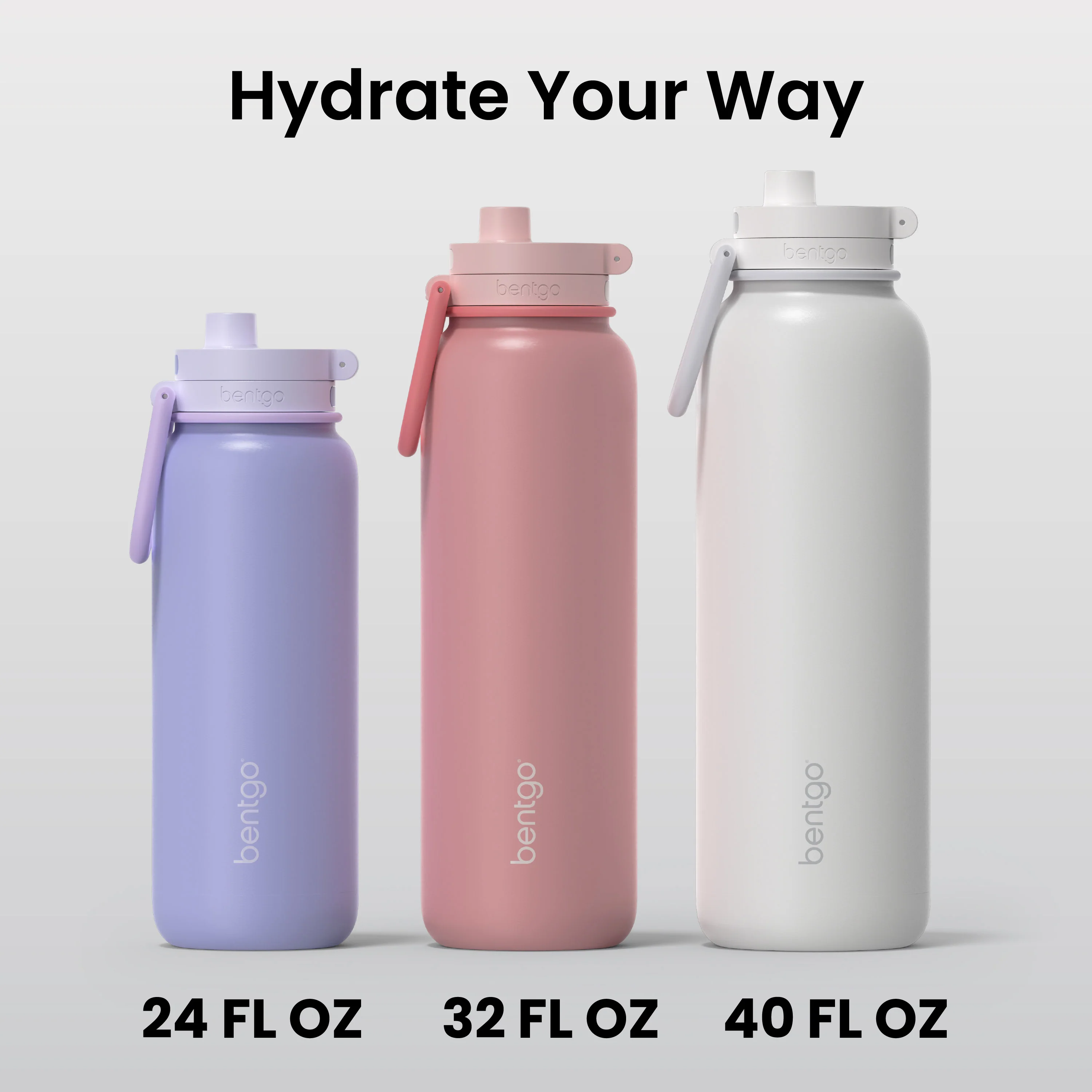 Bentgo Flip 2-in-1 Water Bottle (24 fl oz) - Blushing - Image 23