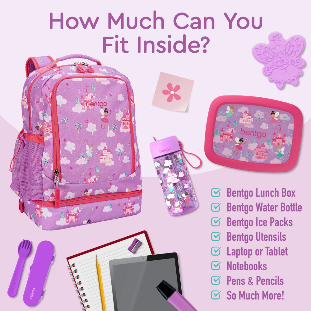 Bentgo Kids Prints 2-in-1 Backpack & Lunch Bag - Bug Buddies - Image 58