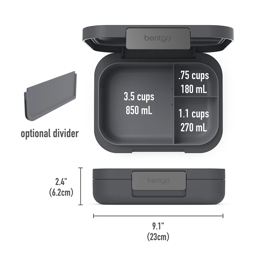 Bentgo Modern Lunch Box & Snack Cup - Dark Gray - Image 7