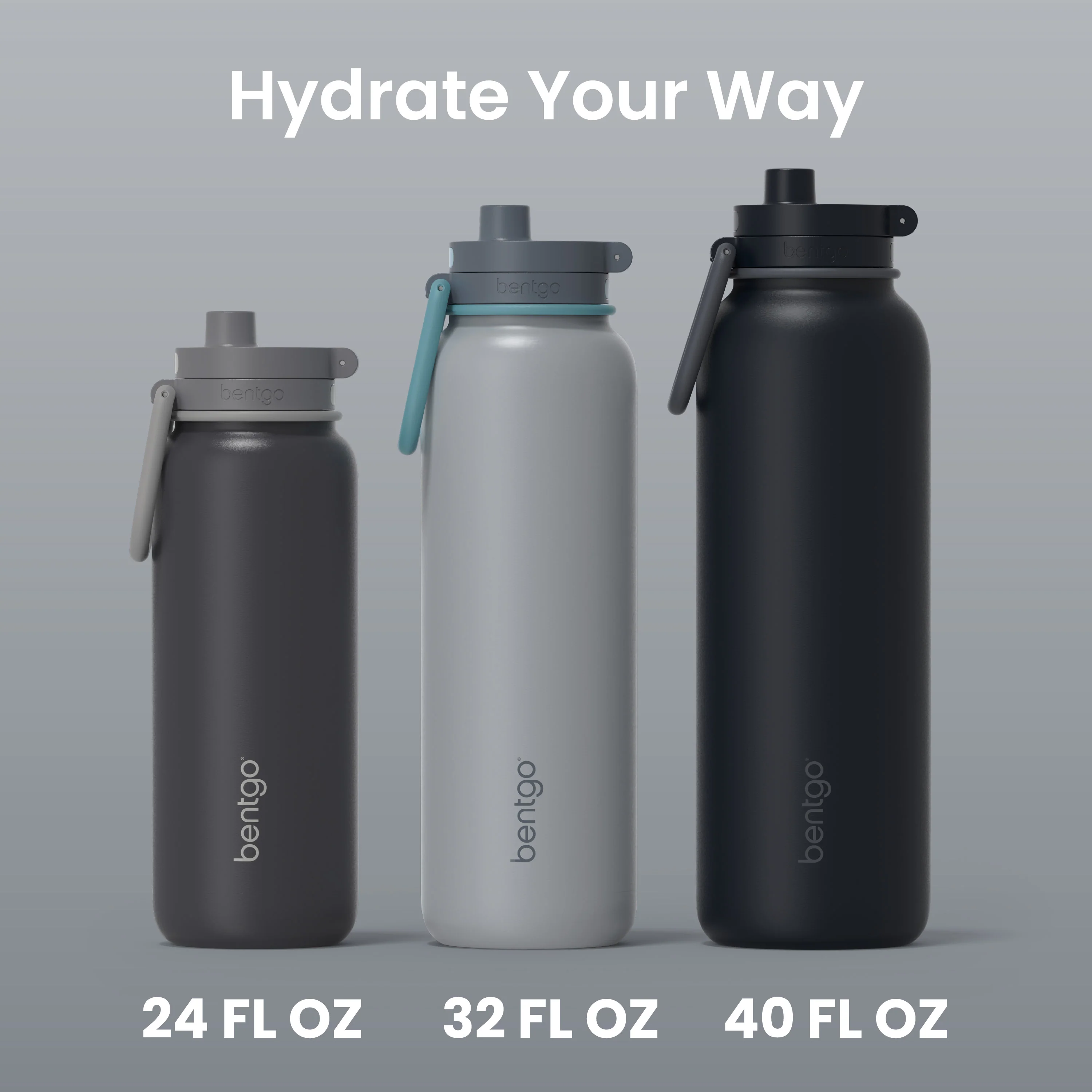 Bentgo Flip 2-in-1 Water Bottle (24 fl oz) - Blushing - Image 7