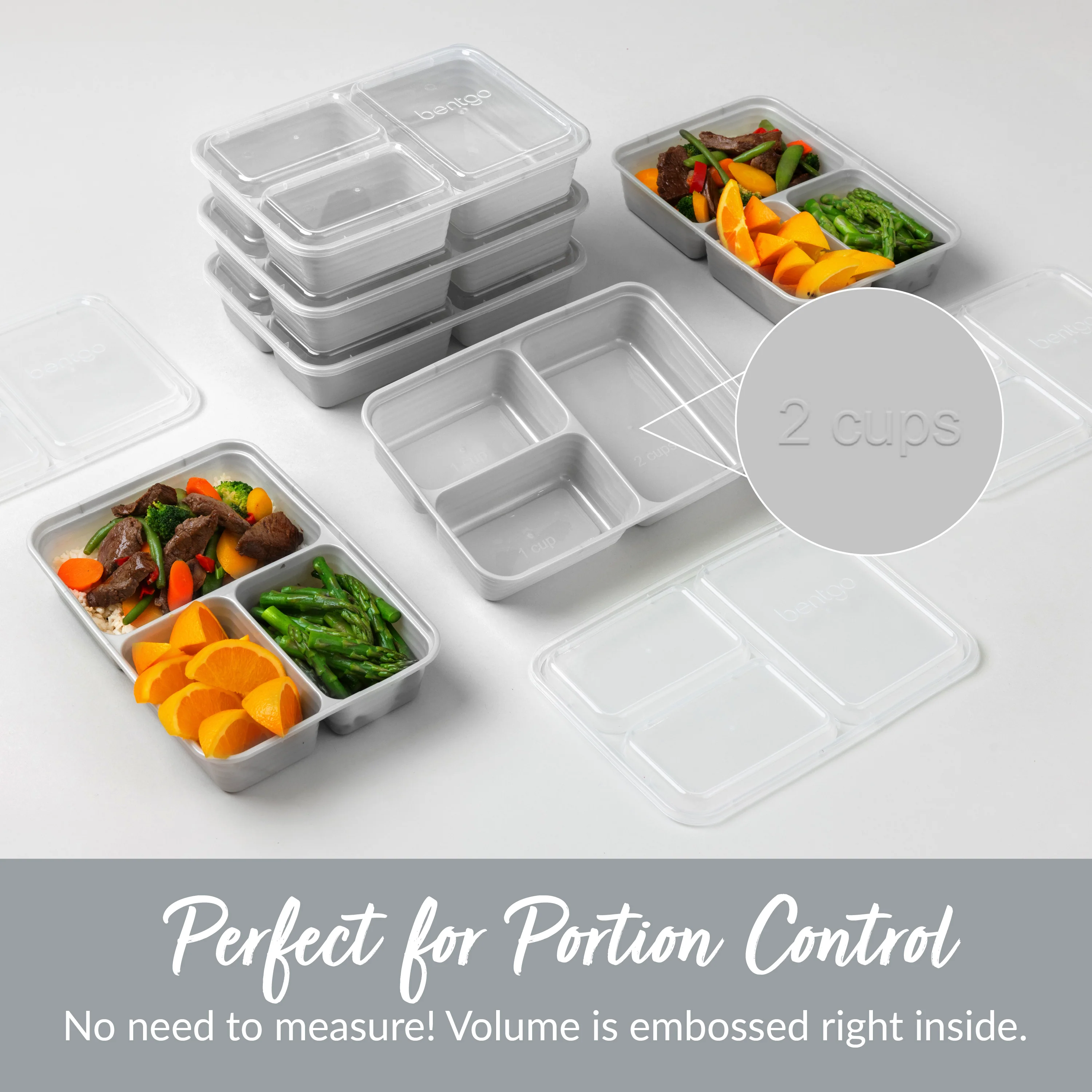 Bentgo Prep 3-Compartment Meal Prep Containers (20-Piece) - Rosette Glitter - Image 22