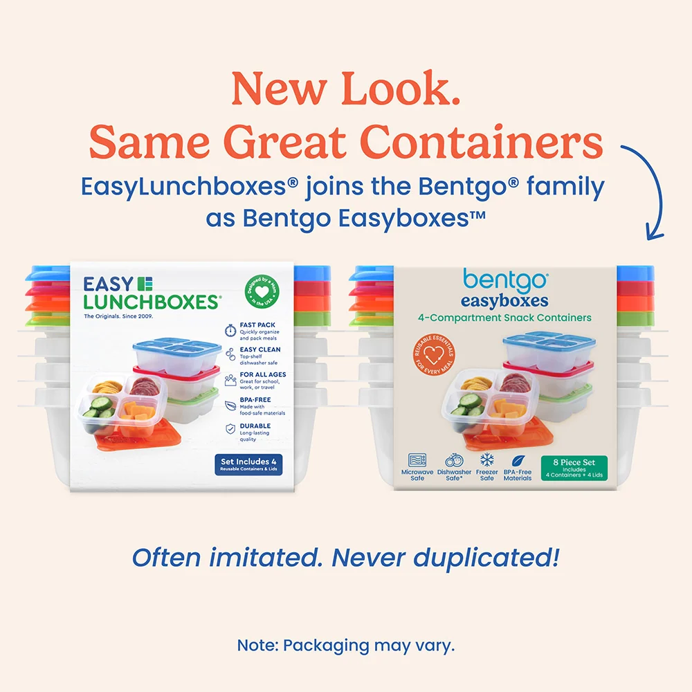 Bentgo Easyboxes 4-Compartment Snack Containers 8-Piece Set - Brights - Image 5