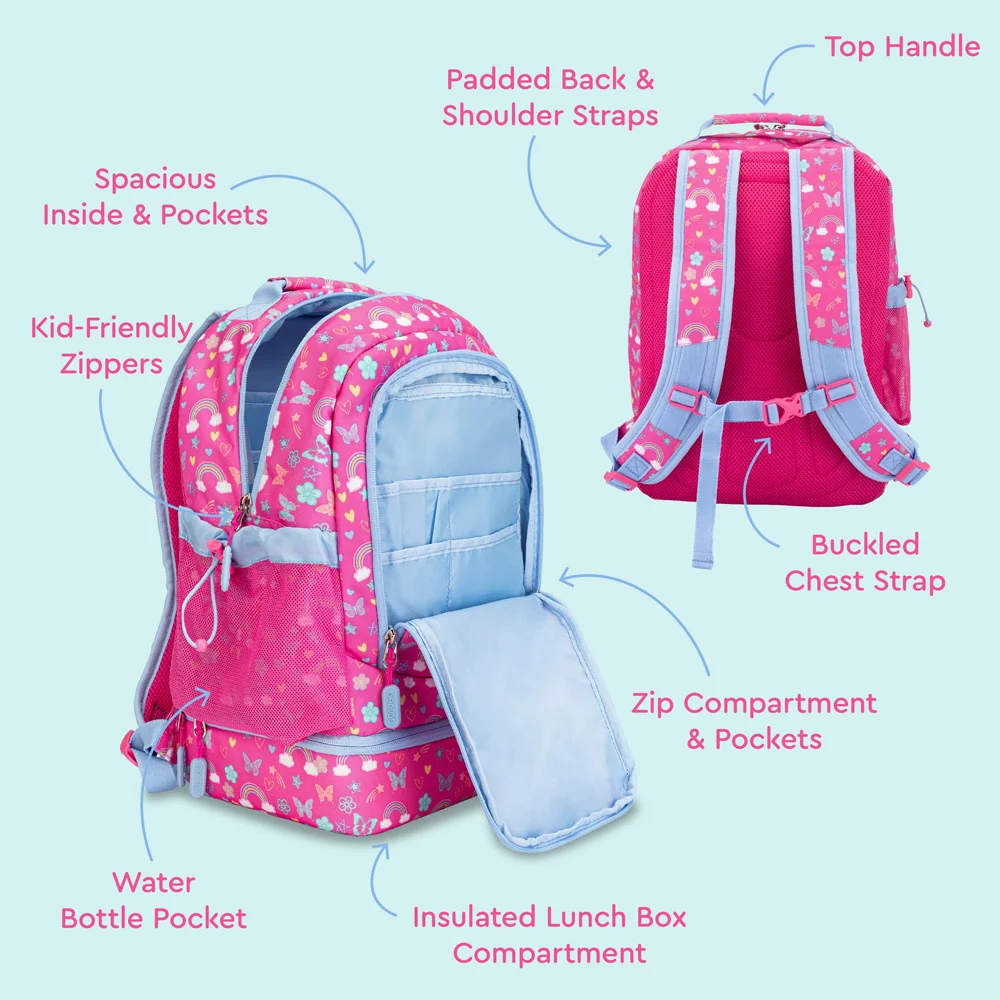 Bentgo Kids Prints 2-in-1 Backpack & Lunch Bag - Bug Buddies - Image 15