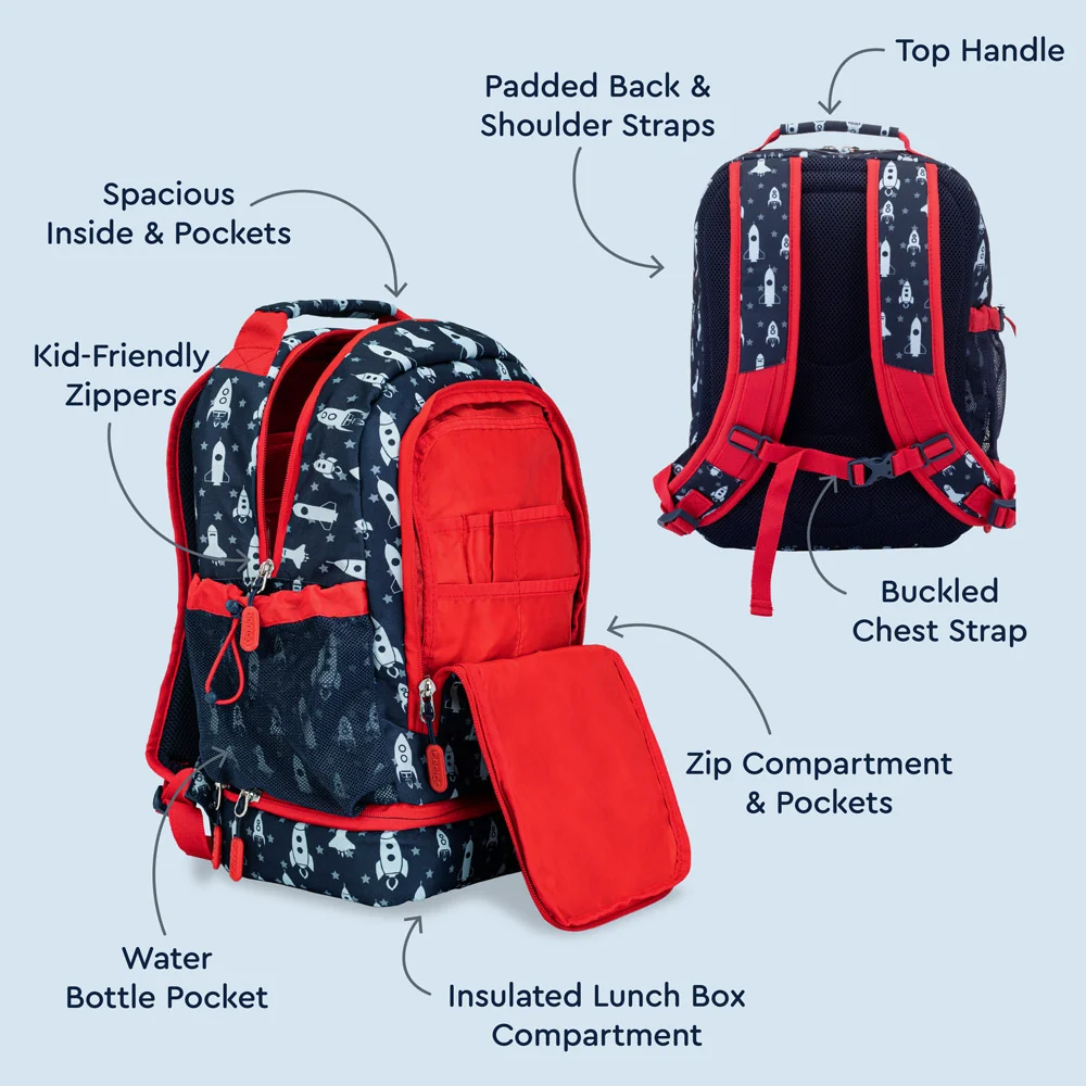 Bentgo Kids Prints 2-in-1 Backpack & Lunch Bag - Bug Buddies - Image 51