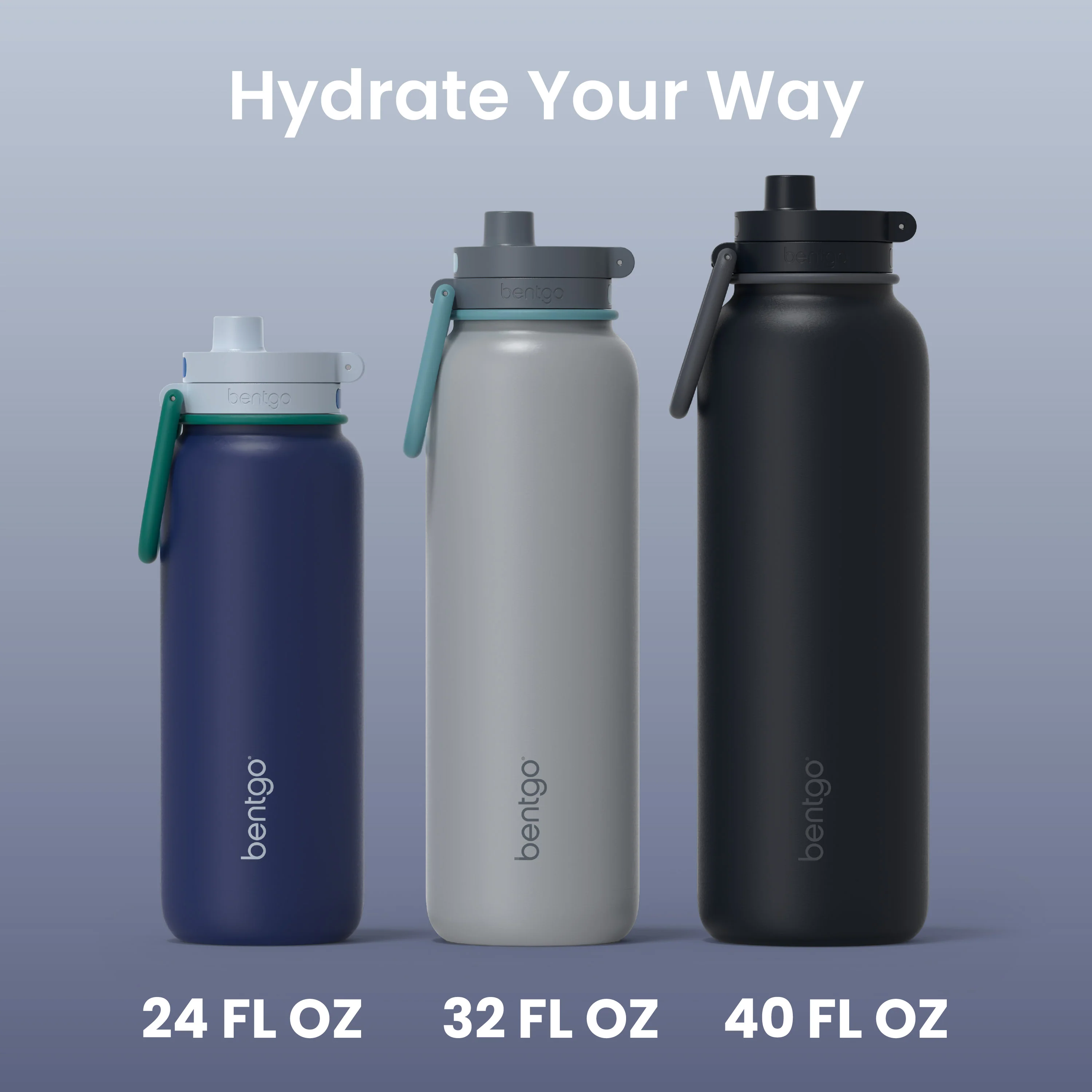 Bentgo Flip 2-in-1 Water Bottle (24 fl oz) - Blushing - Image 55