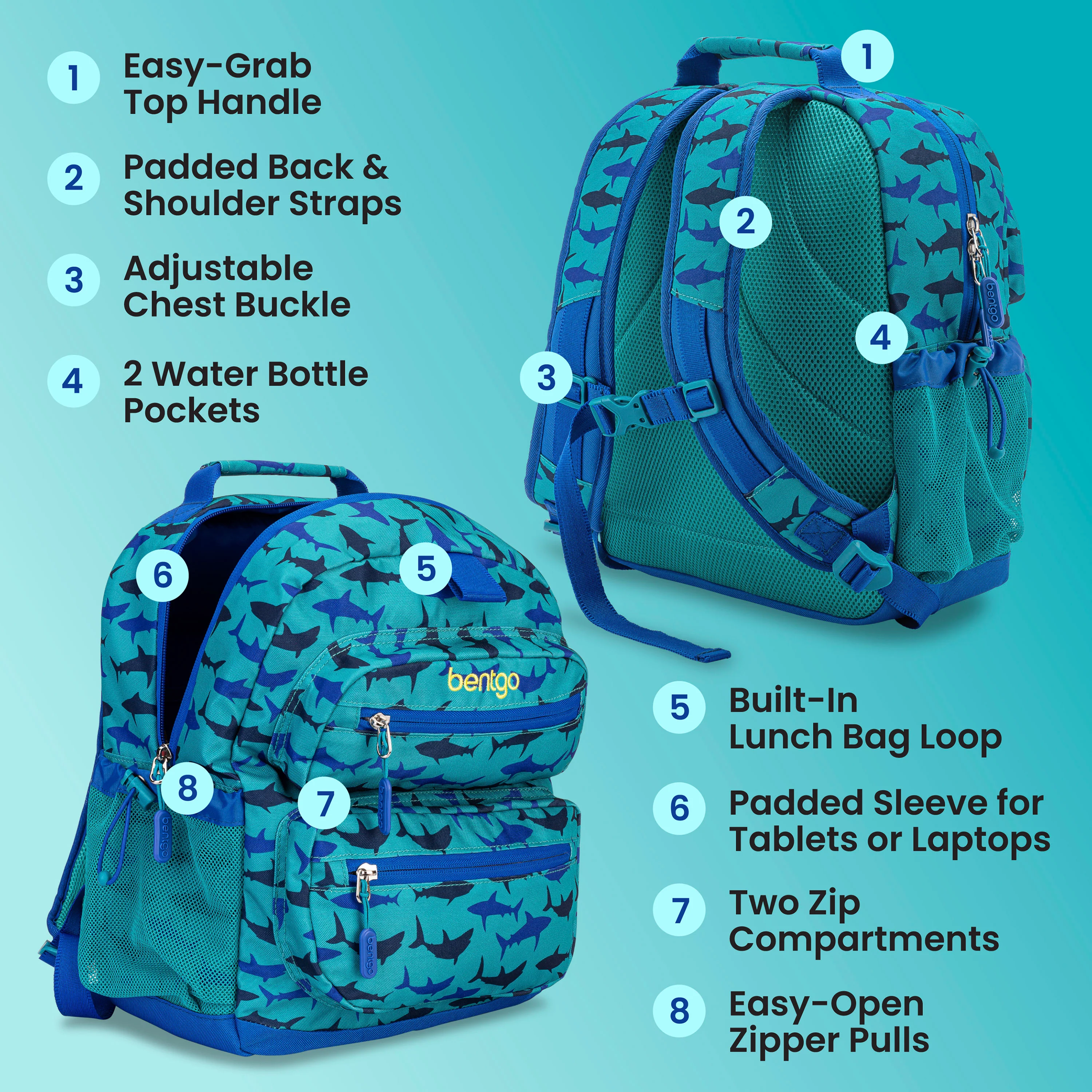 Bentgo Kids Prints Backpack - Sssnakes - Image 33