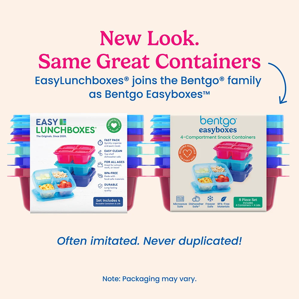 Bentgo Easyboxes 4-Compartment Snack Containers 8-Piece Set - Brights - Image 23