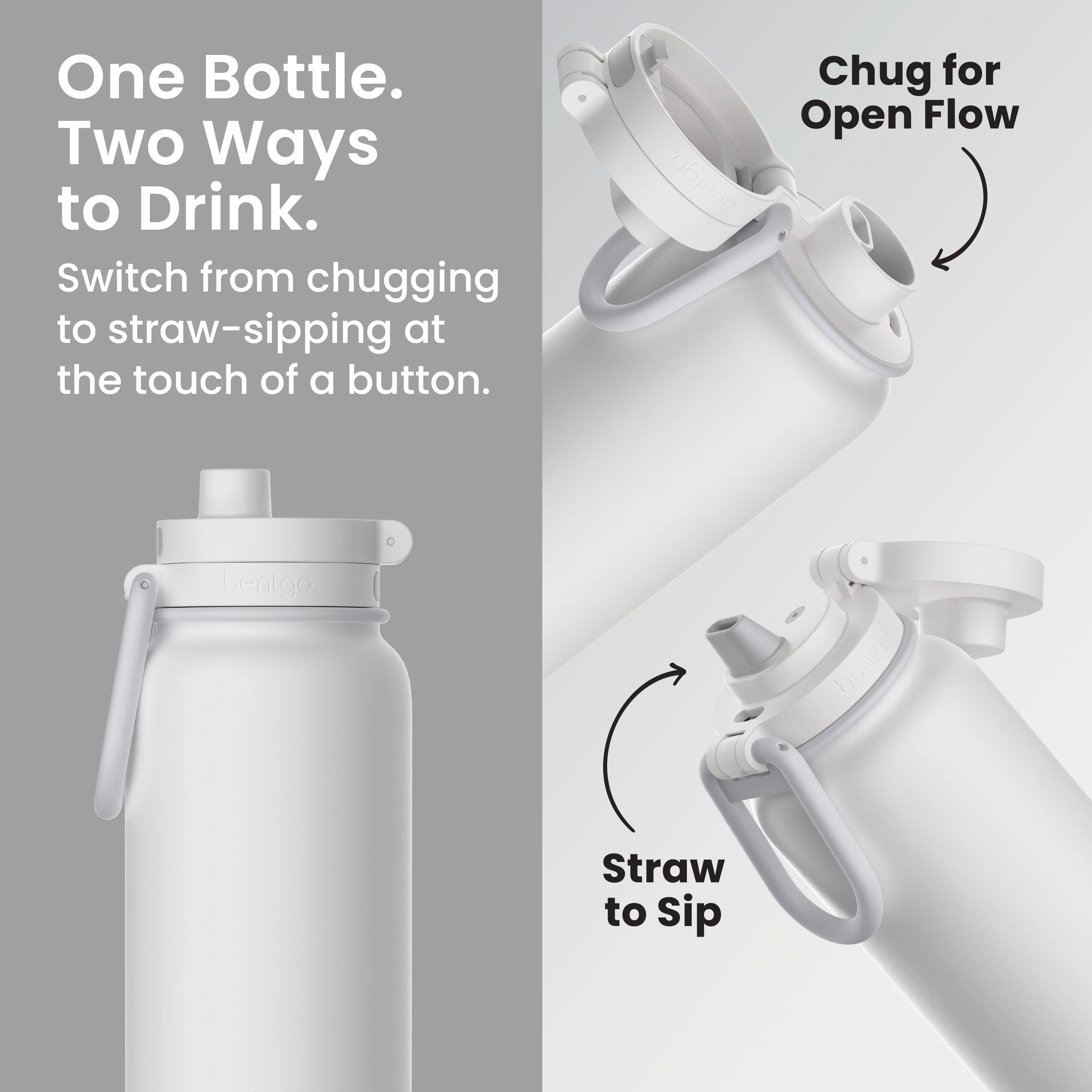 Bentgo Flip 2-in-1 Water Bottle (24 fl oz) - Blushing - Image 18