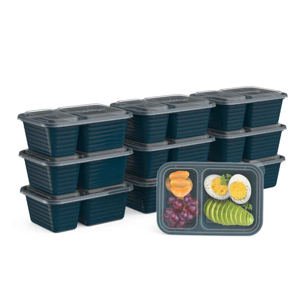 Bentgo Prep 2-Compartment Snack Containers (20-Piece) - Basil Glitter