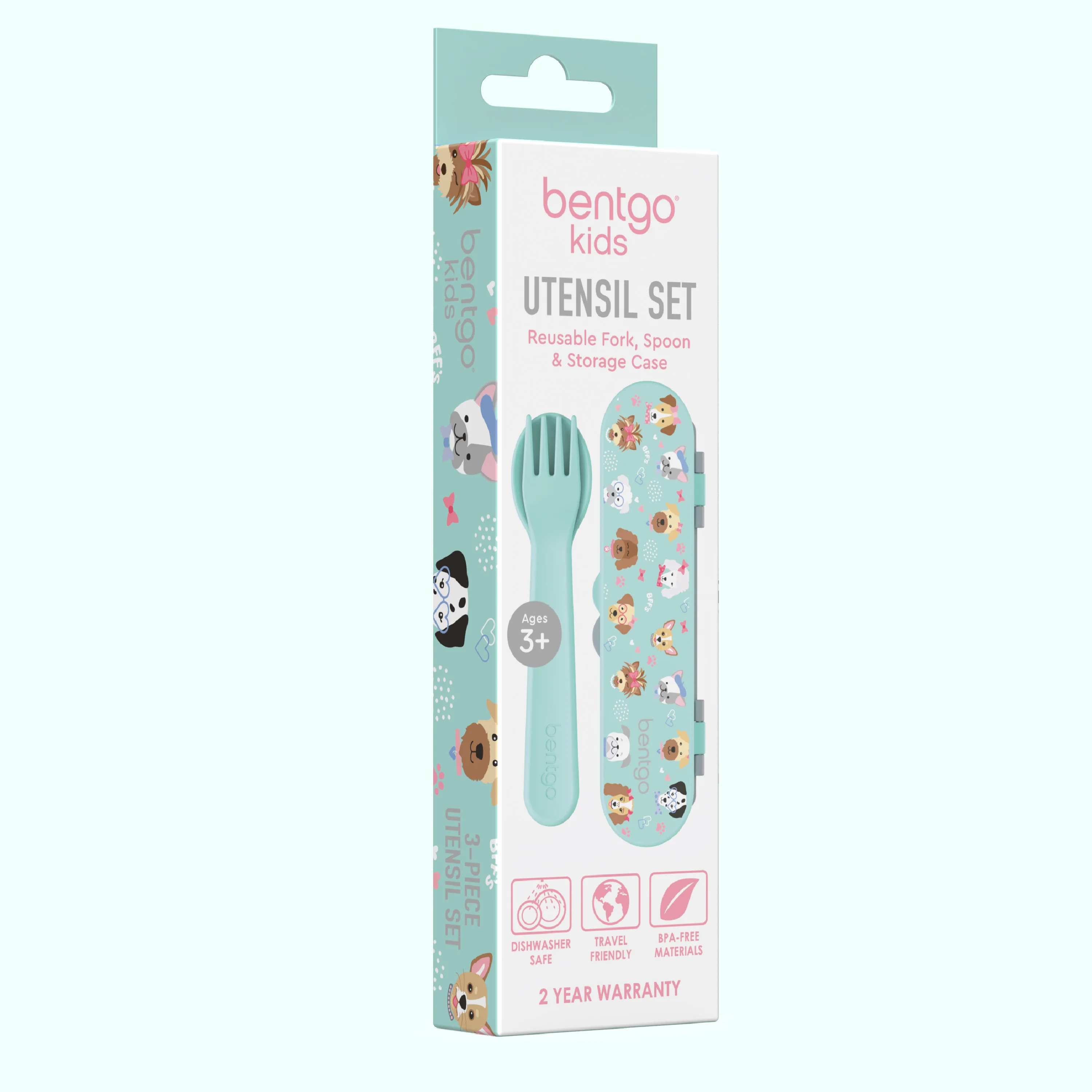 Bentgo Kids Utensil Set - Puppy Love - Image 63