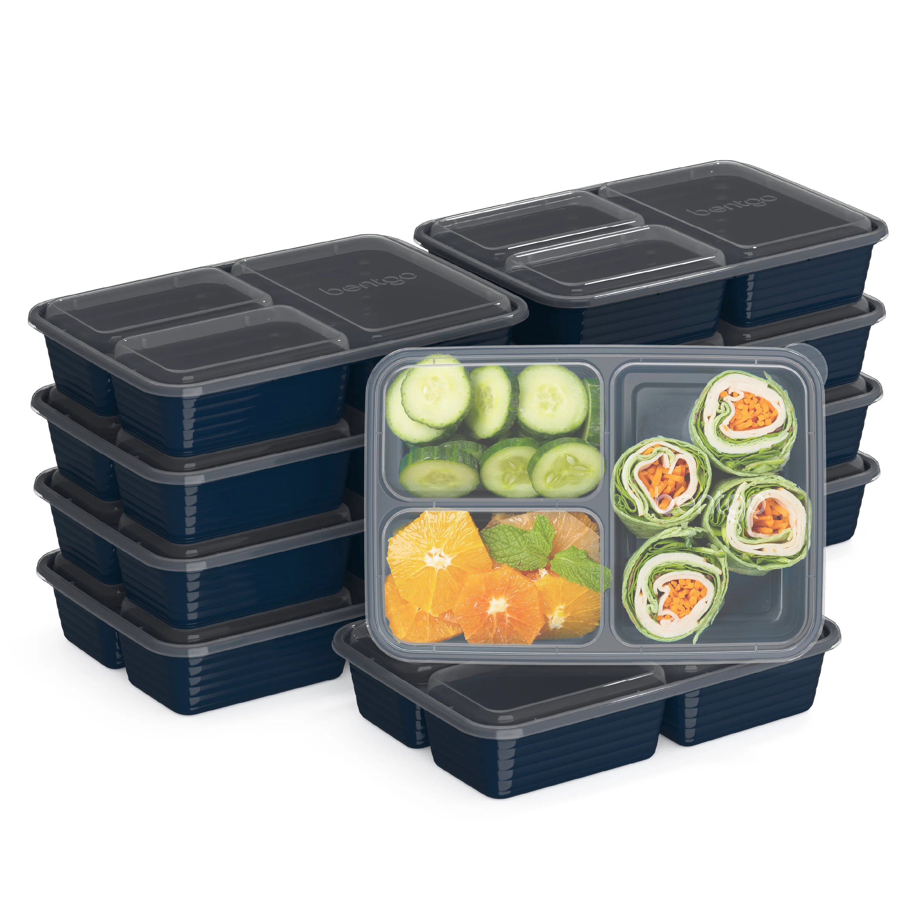 Bentgo Prep 3-Compartment Meal Prep Containers (20-Piece) - Rosette Glitter - Image 9