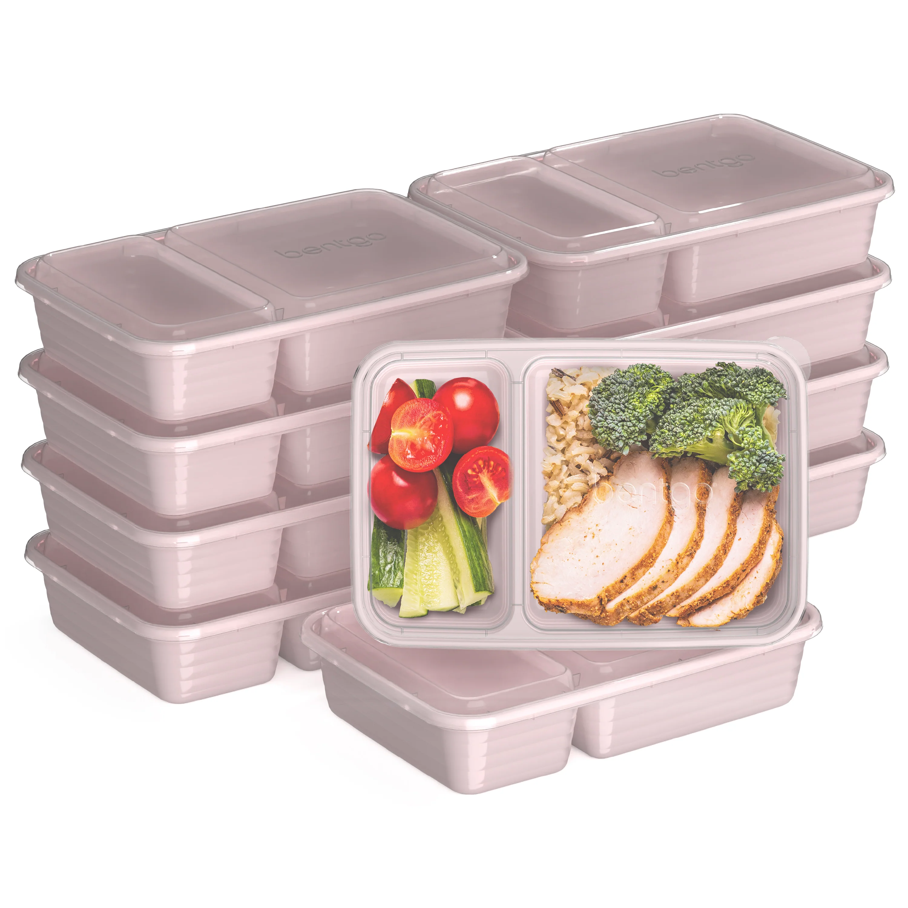 Bentgo Prep 2-Compartment Meal Prep Containers (20-Piece) - Mint