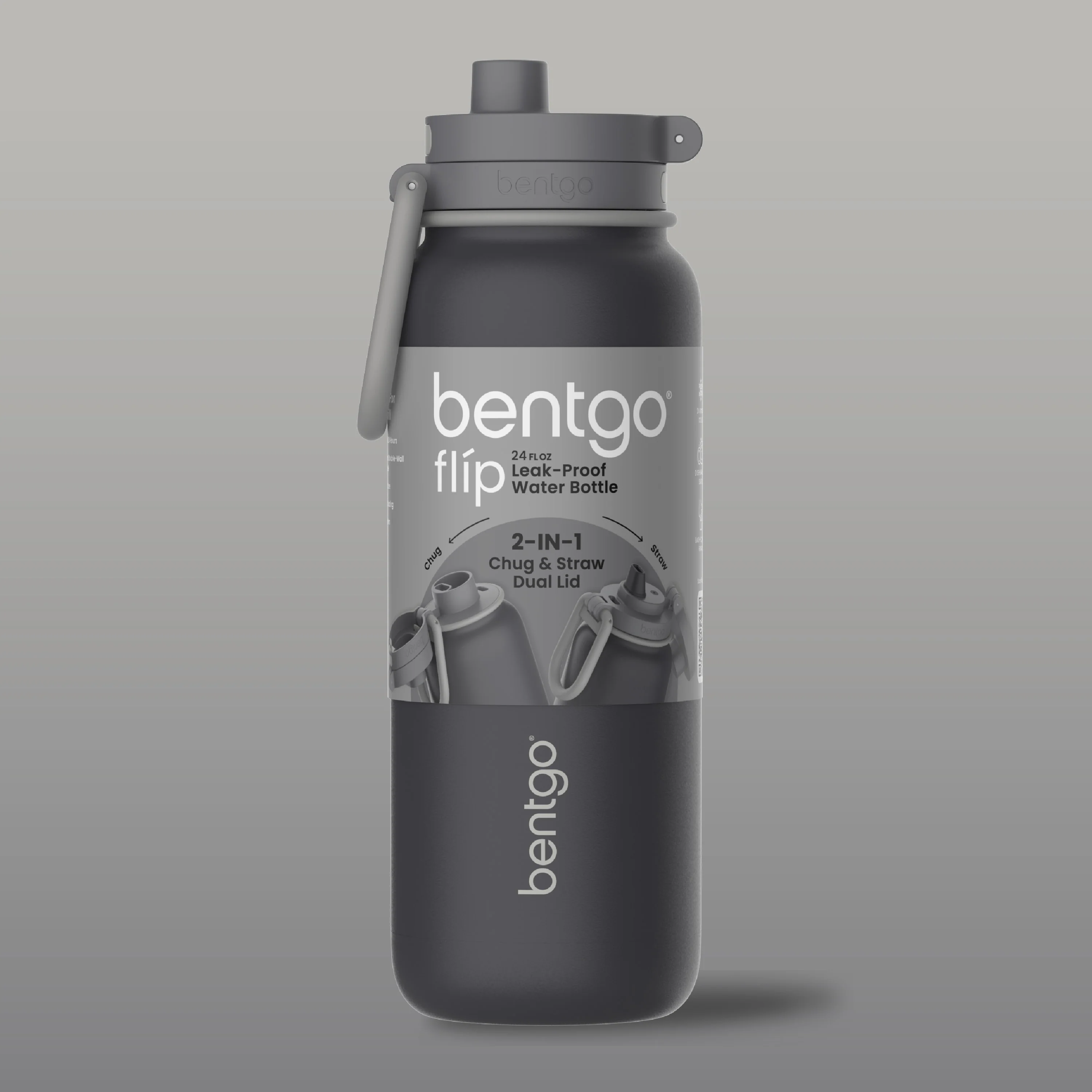 Bentgo Flip 2-in-1 Water Bottle (24 fl oz) - Blushing - Image 80