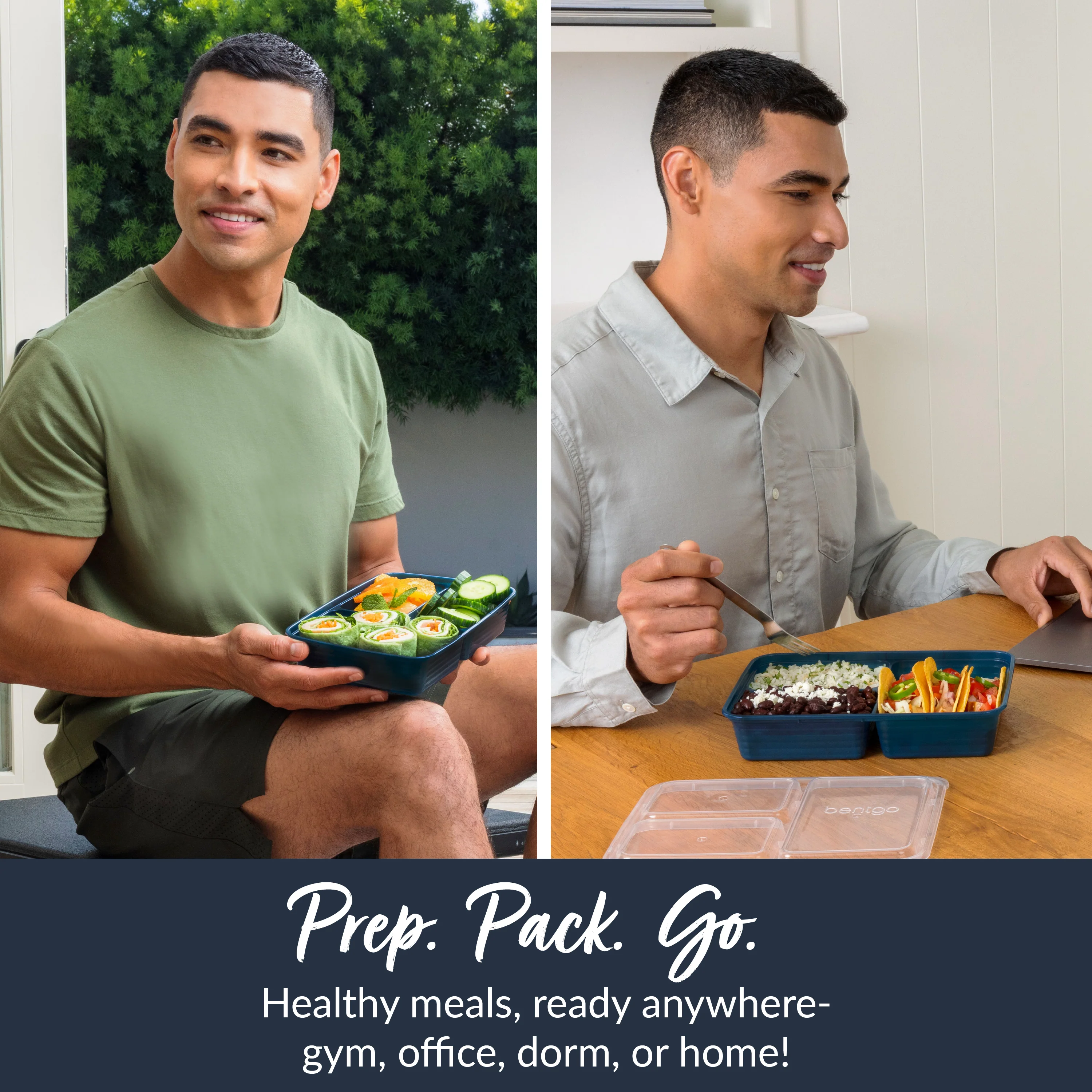 Bentgo Prep 3-Compartment Meal Prep Containers (20-Piece) - Rosette Glitter - Image 11