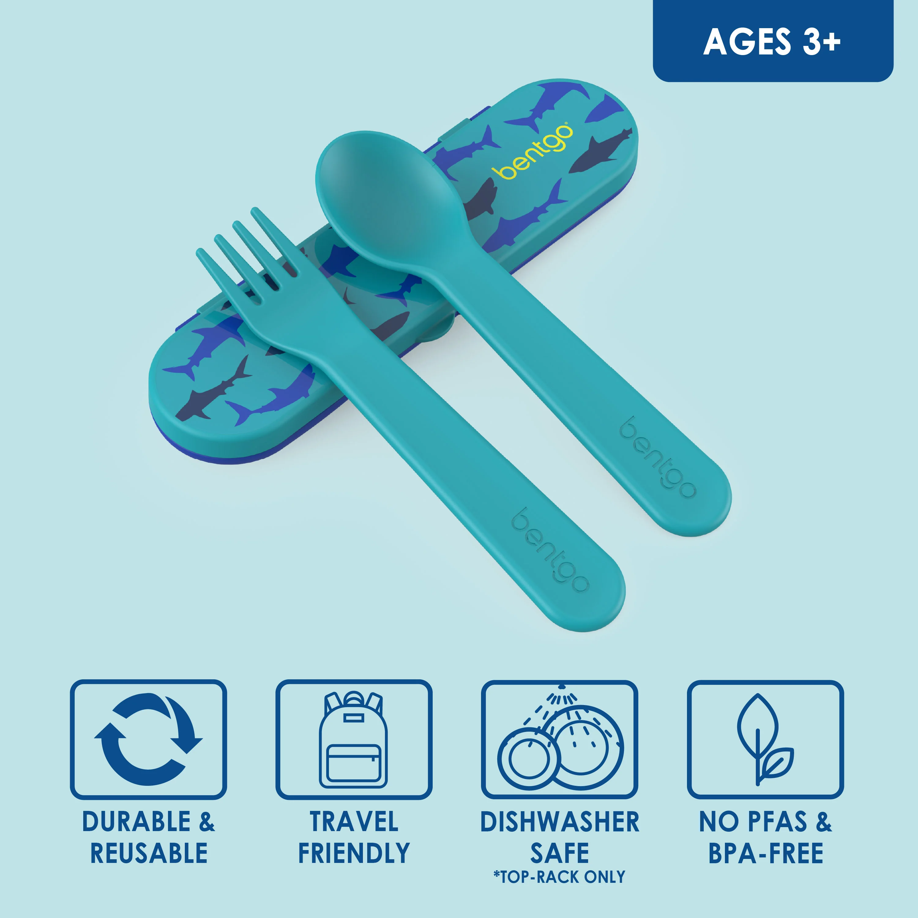 Bentgo Kids Utensil Set - Puppy Love - Image 3