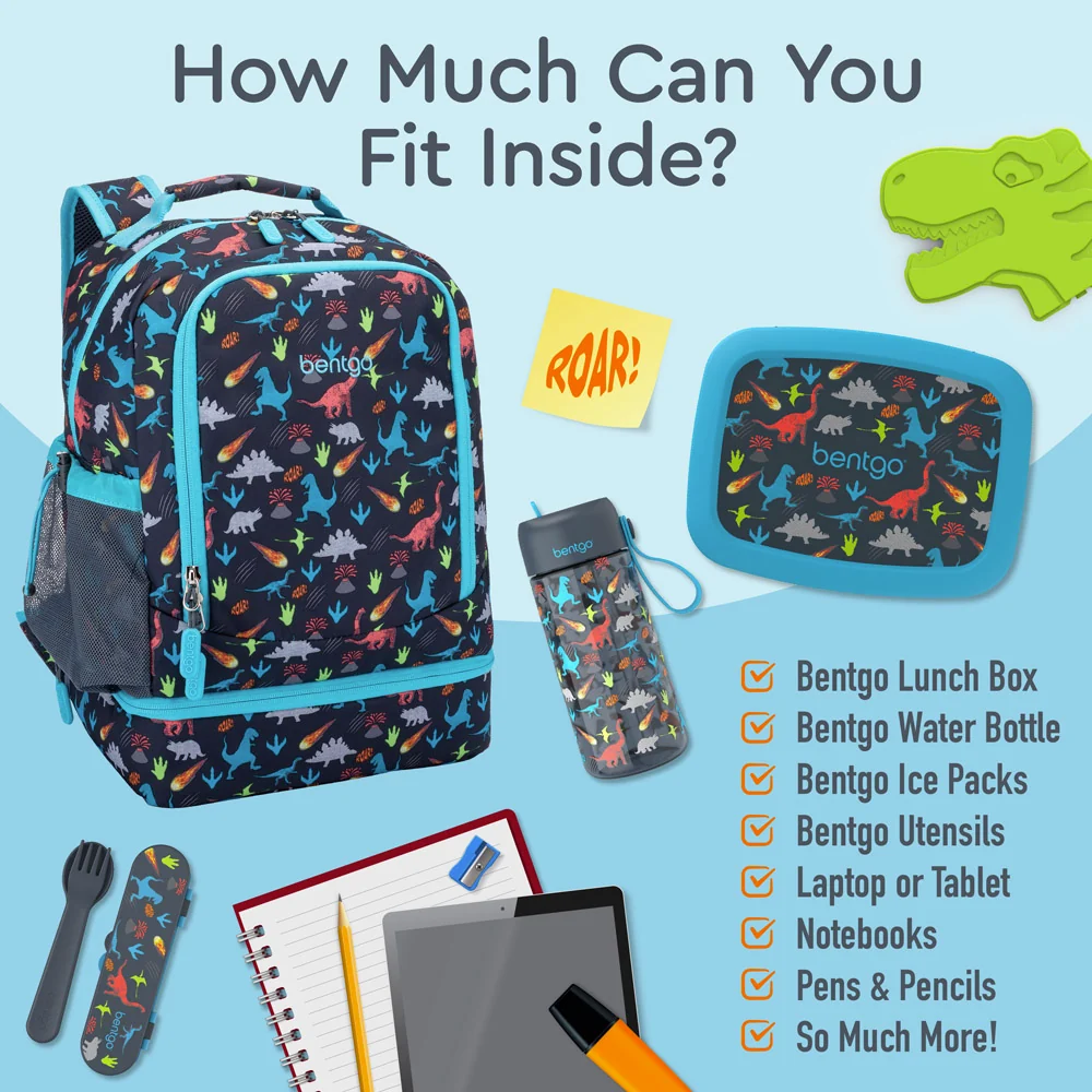 Bentgo Kids Prints 2-in-1 Backpack & Lunch Bag - Bug Buddies - Image 22