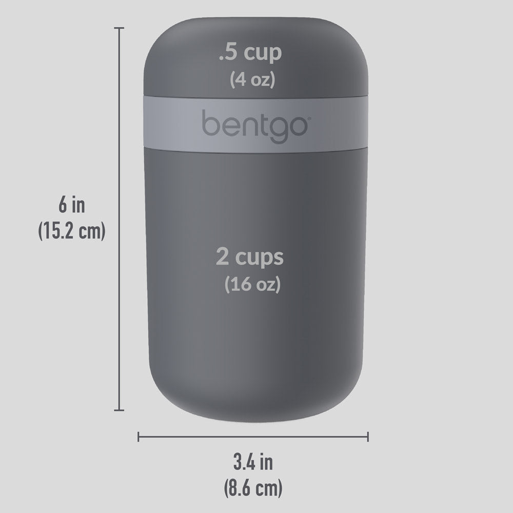 Bentgo Modern Lunch Box & Snack Cup - Dark Gray - Image 12