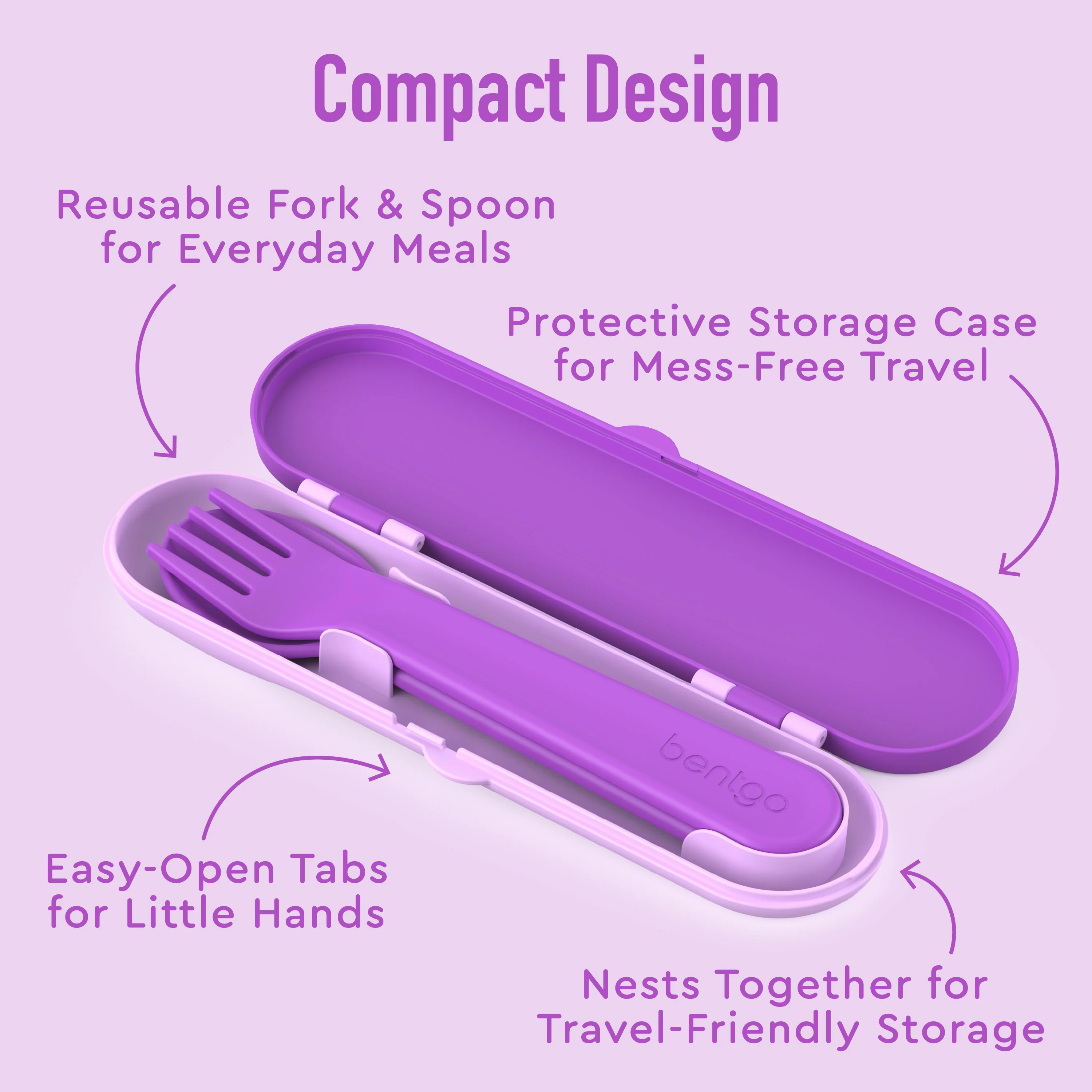 Bentgo Kids Utensil Set - Puppy Love - Image 74