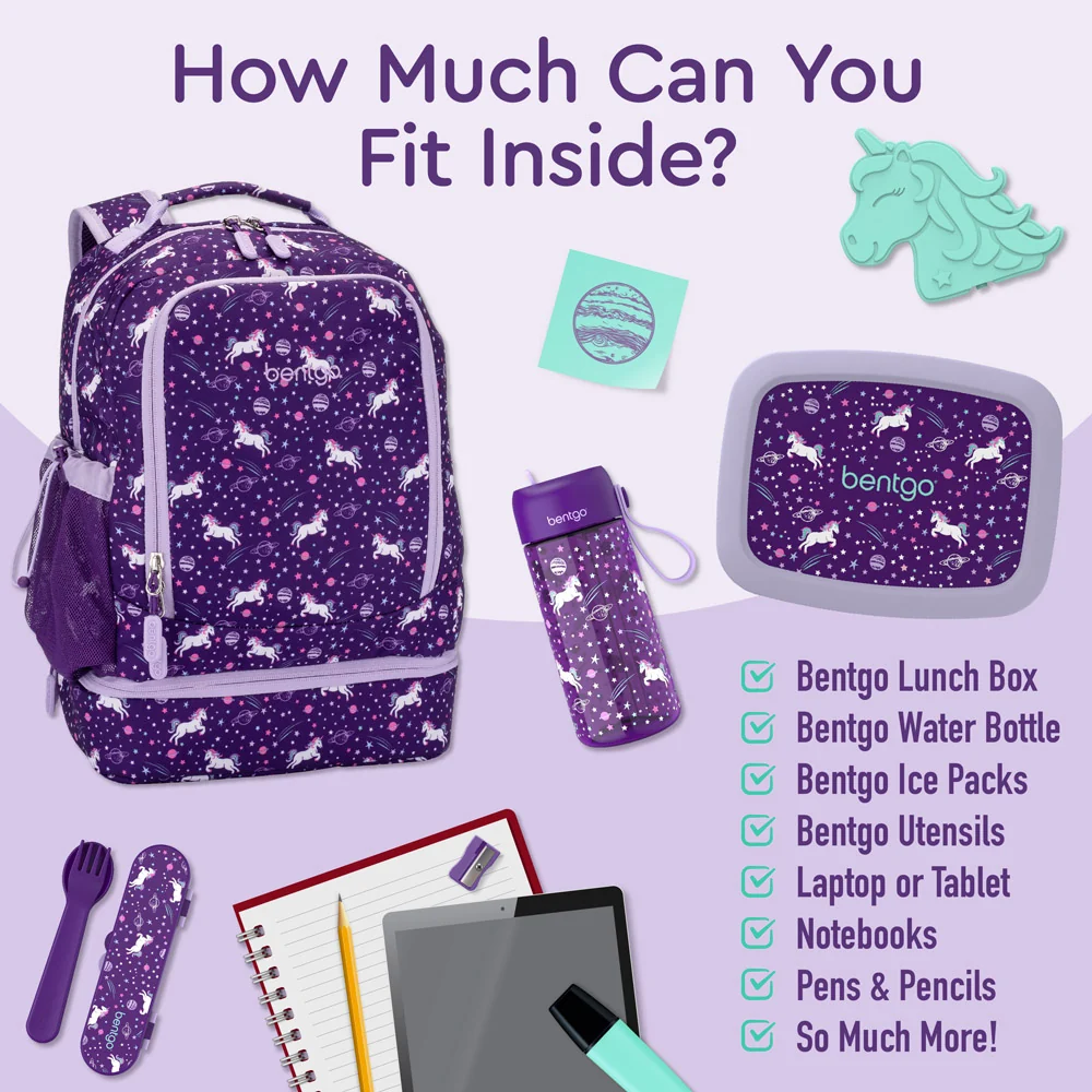 Bentgo Kids Prints 2-in-1 Backpack & Lunch Bag - Bug Buddies - Image 4