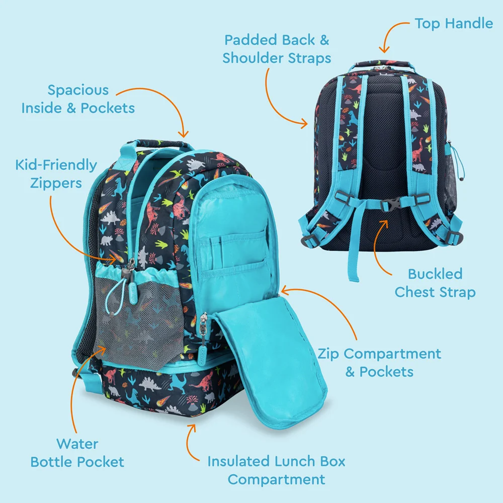 Bentgo Kids Prints 2-in-1 Backpack & Lunch Bag - Bug Buddies - Image 21